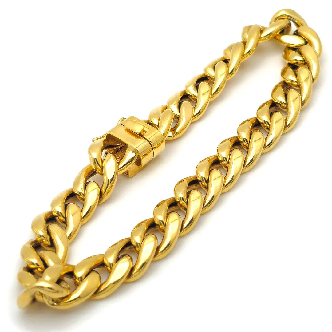 10k Hollow Cuban Link Bracelet 10.5mm