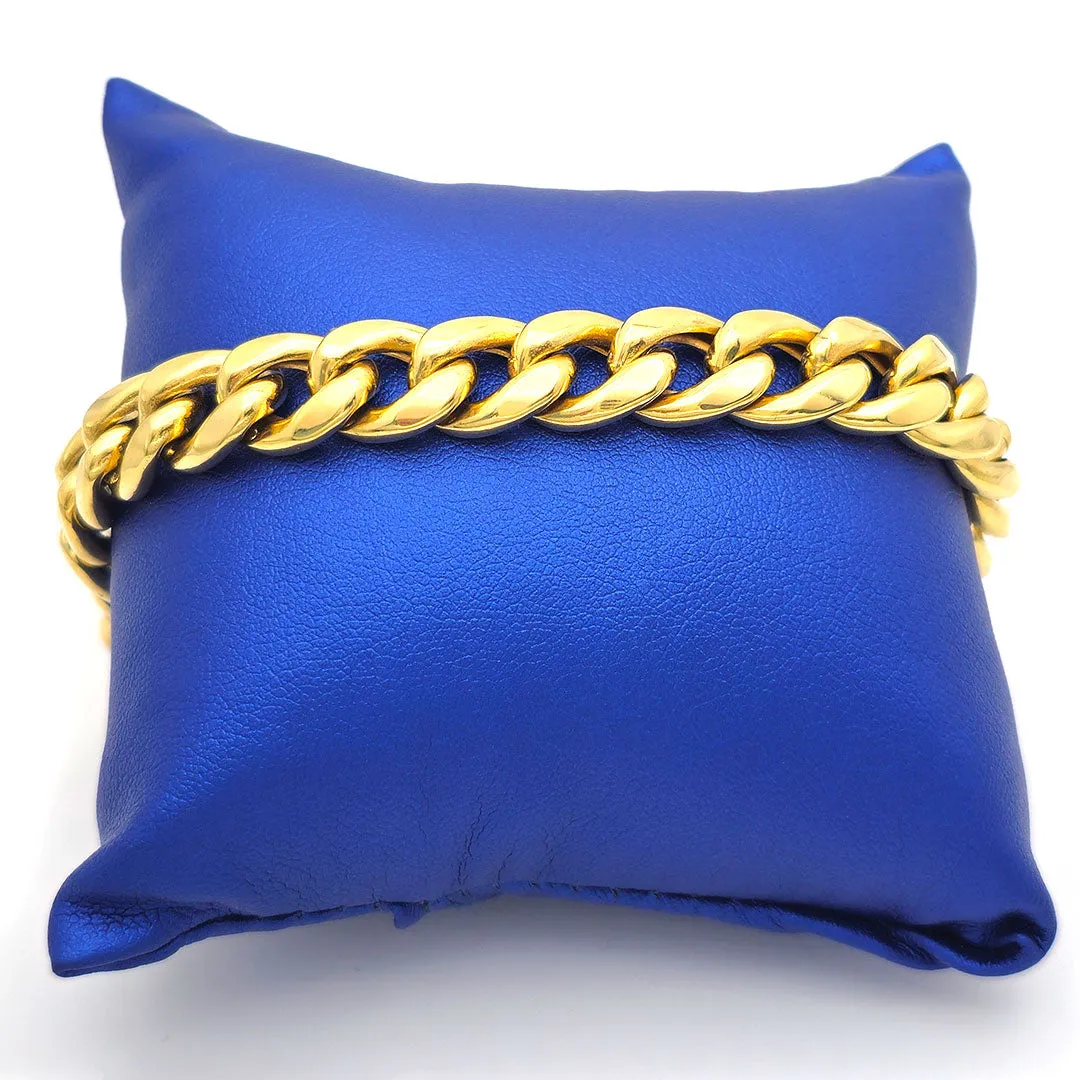 10k Hollow Cuban Link Bracelet 10.5mm