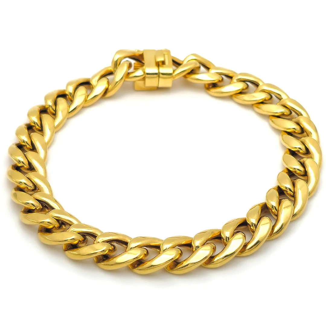10k Hollow Cuban Link Bracelet 10.5mm