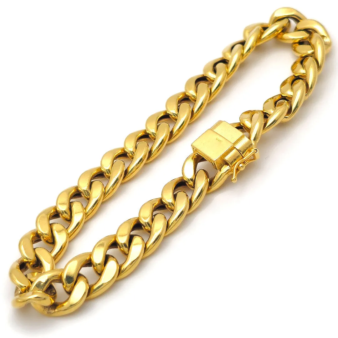 10k Hollow Cuban Link Bracelet 10.5mm