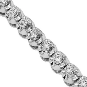 10k White Gold Mens Classic Diamond Tennis Chain 11.00 Ctw