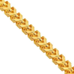 10k Yellow Gold Mens Franco Chain 5 mm