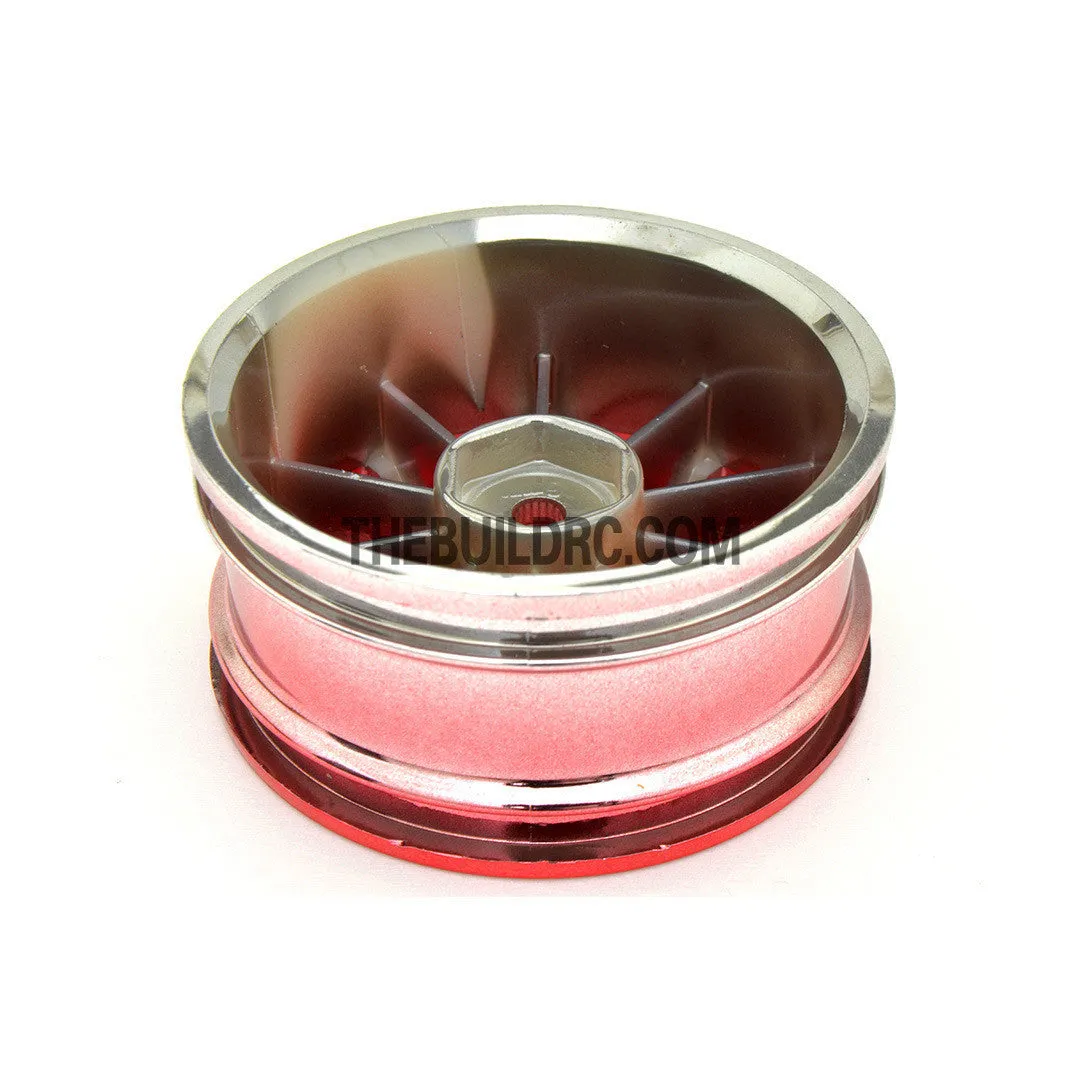 1/10 RC Car 23mm 10 Spoke 3mm Offset DRIFT Sporty Wheel 4pcs - Red