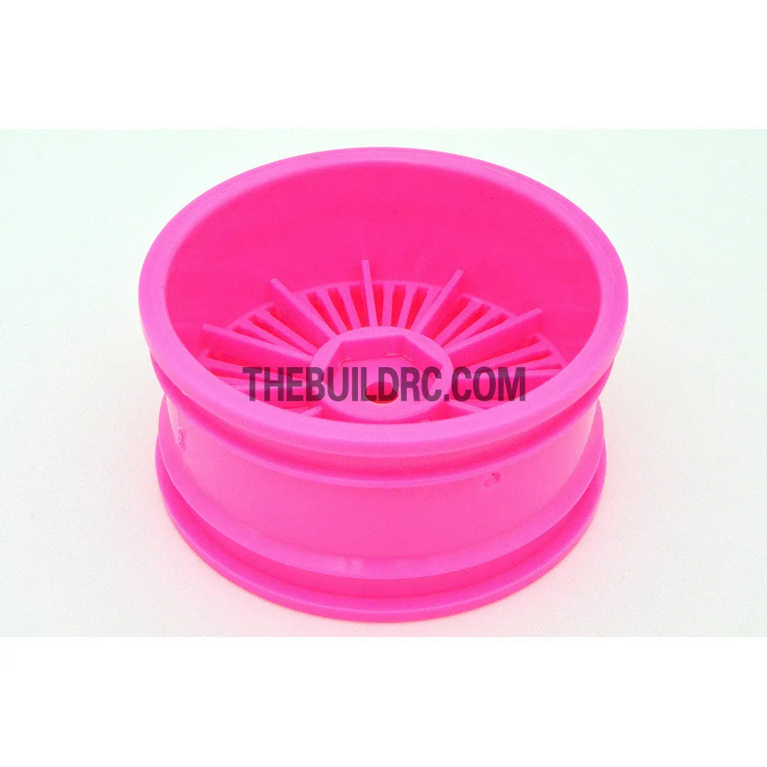 1/10 RC Car 26mm 55 Spoke 0mm Offset DRIFT Sporty Wheel 4pcs - Pink