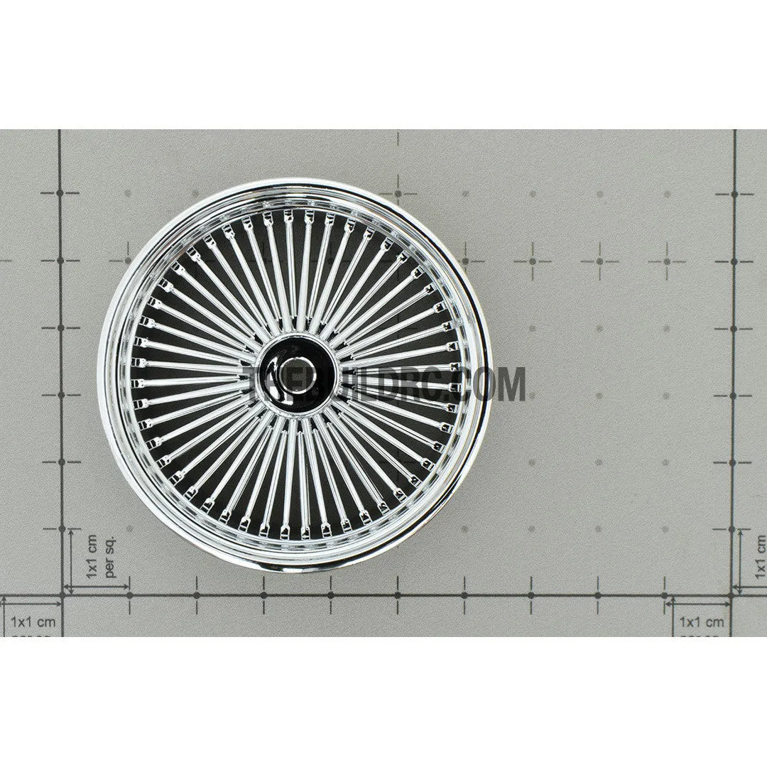 1/10 RC Car 26mm 55 Spoke 0mm Offset DRIFT Sporty Wheel 4pcs - Silver
