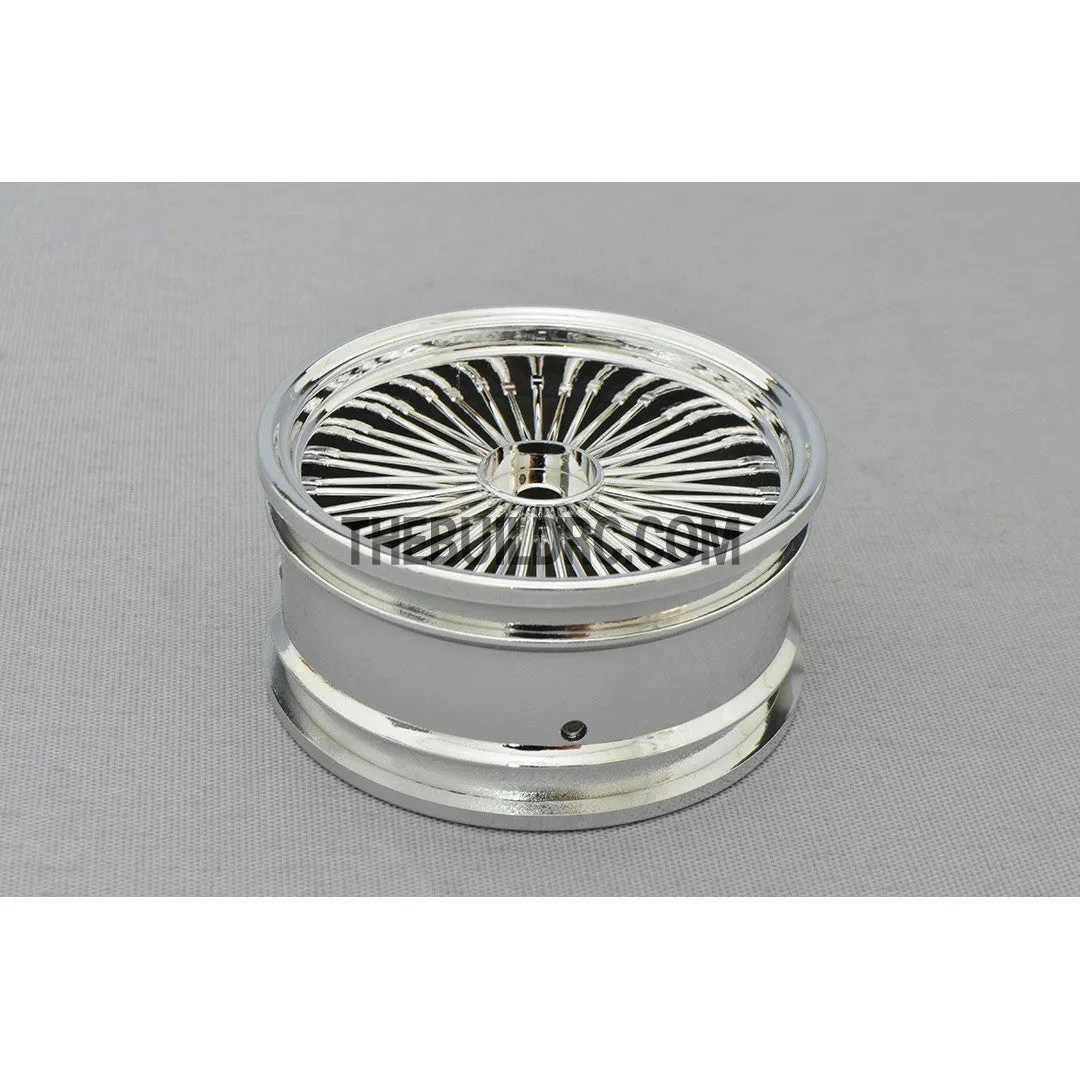 1/10 RC Car 26mm 55 Spoke 0mm Offset DRIFT Sporty Wheel 4pcs - Silver