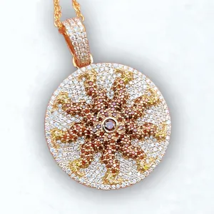 14K Dancing Diamond Sun Necklace
