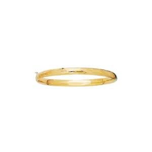 14K Gold X Pattern Children's Bangle 5.5"