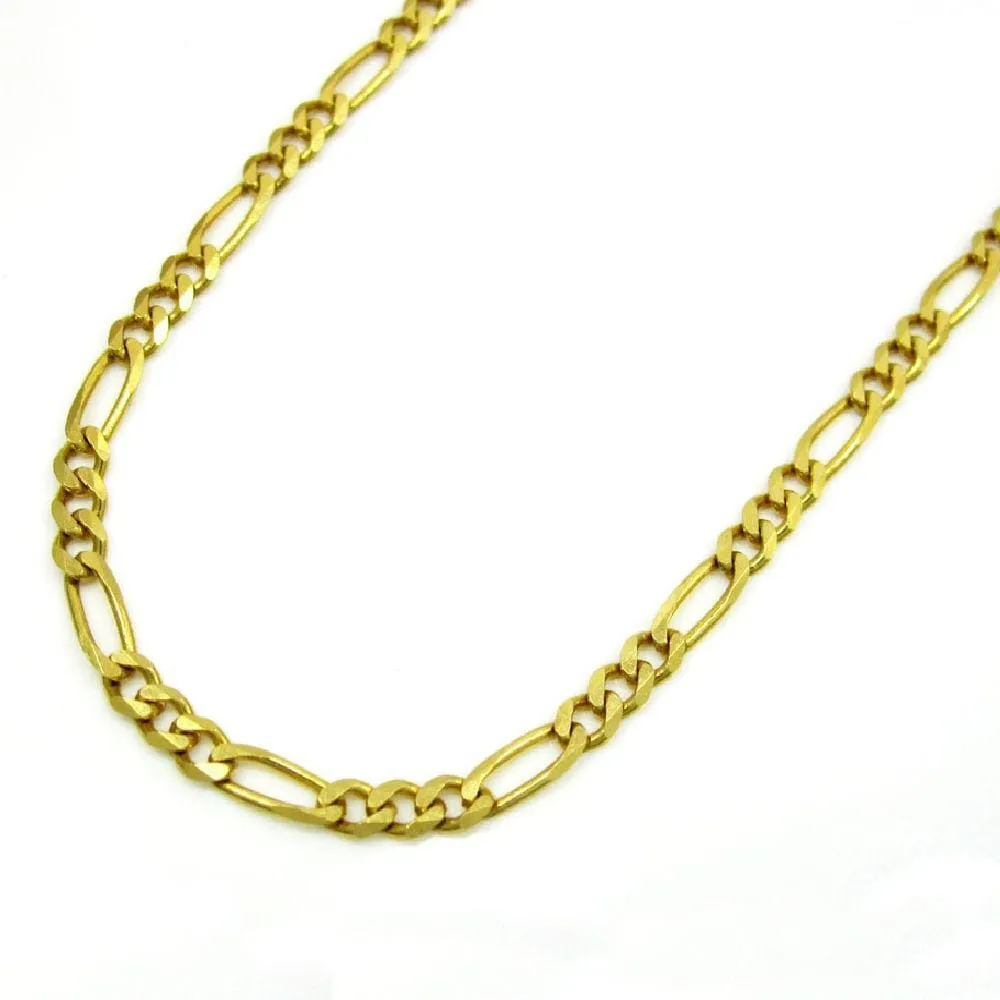 14K Yellow Gold 5MM Classic Figaro Chain & Bracelet