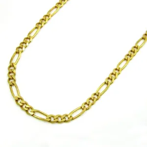 14K Yellow Gold 7.5MM Classic Figaro Chain & Bracelet