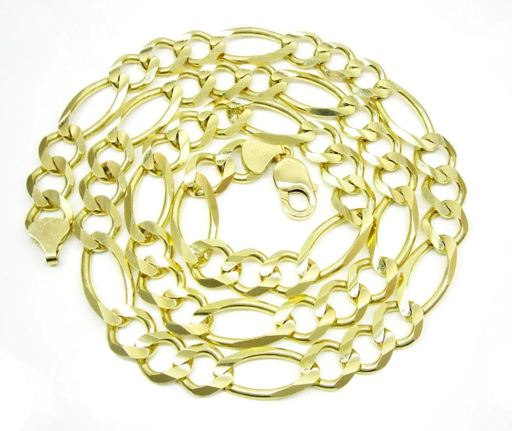 14K Yellow Gold Classic Figaro Chain 10MM