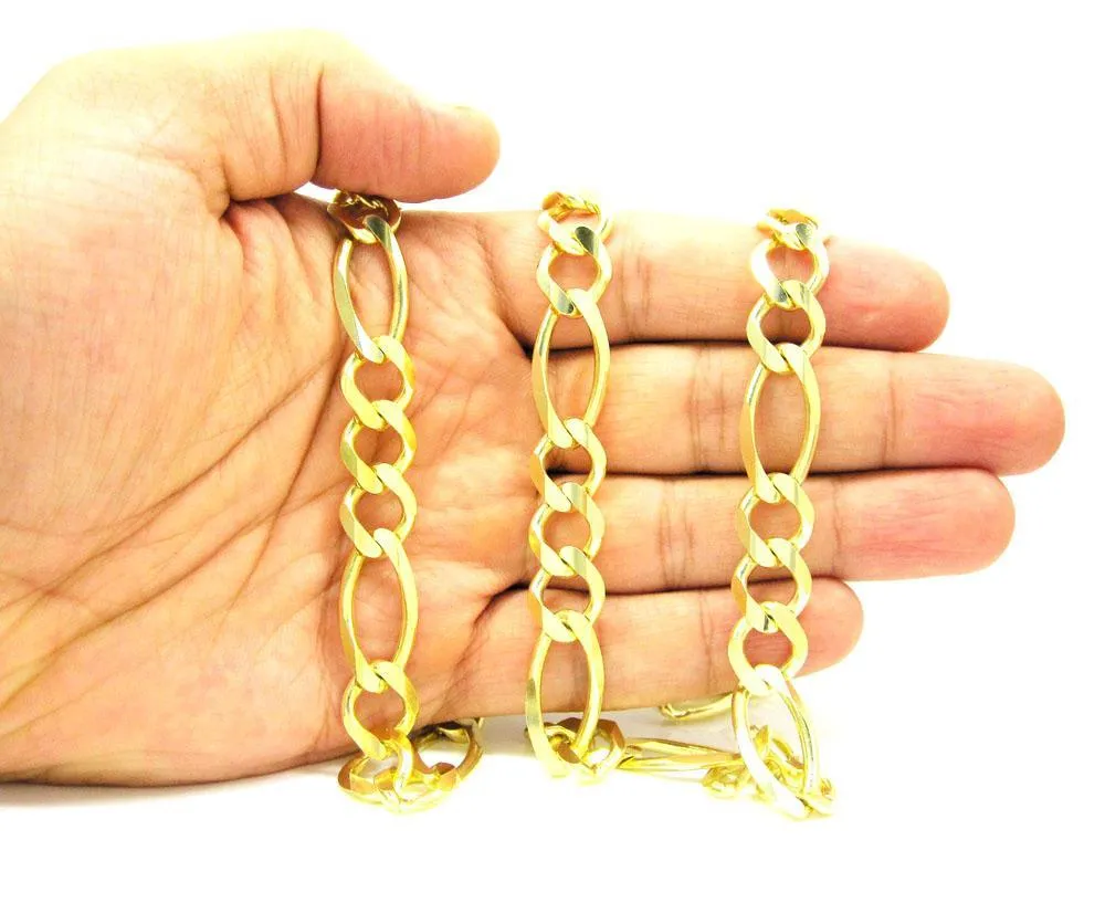 14K Yellow Gold Classic Figaro Chain 10MM