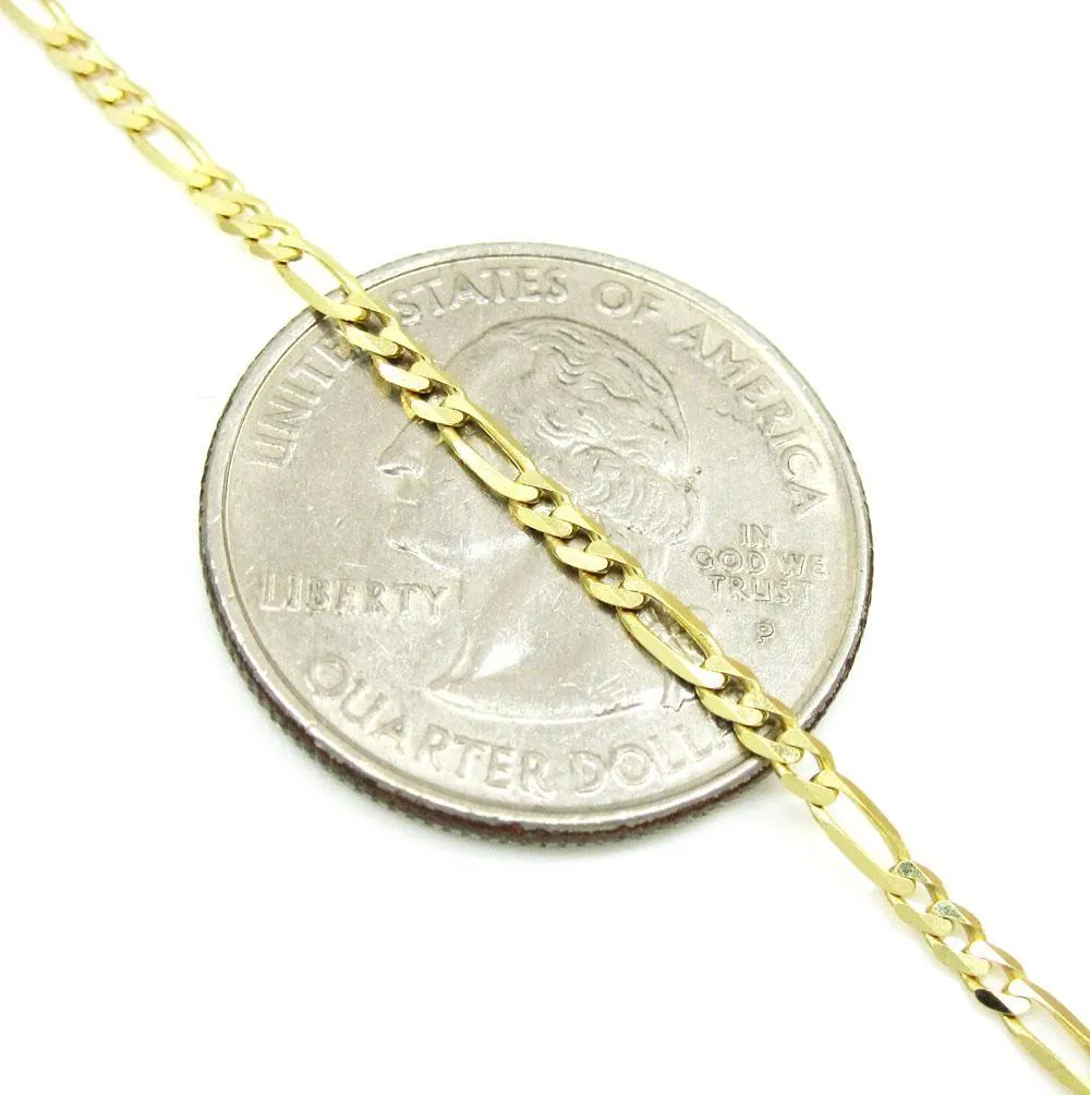 14K Yellow Gold Classic Figaro Chain 2MM