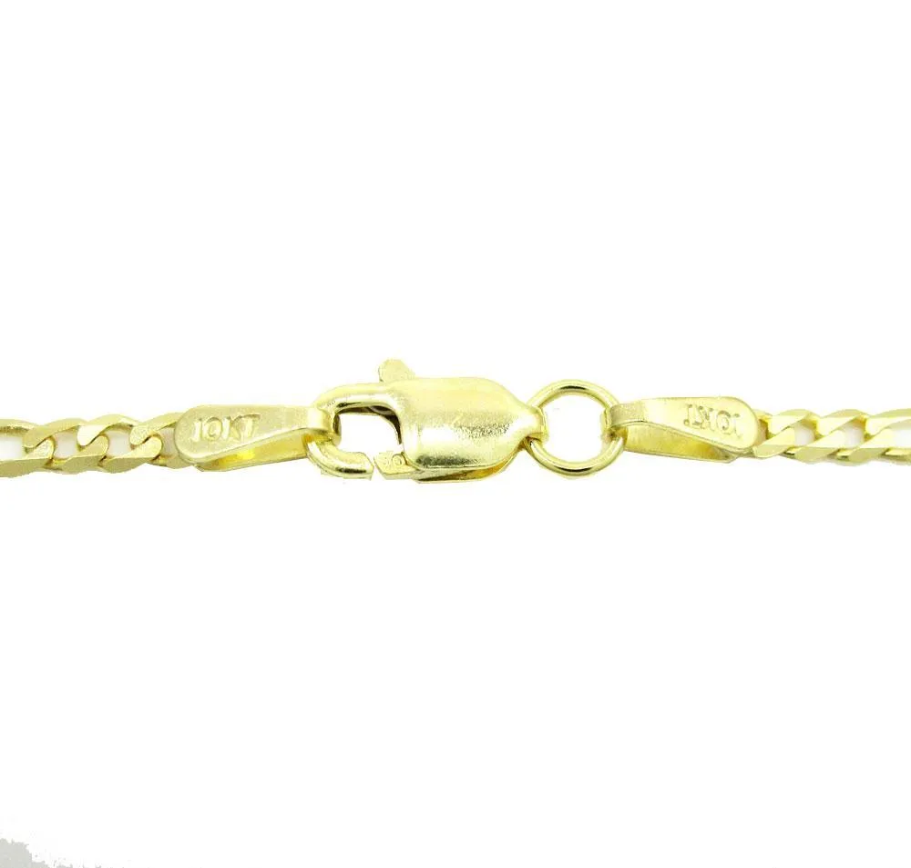 14K Yellow Gold Classic Figaro Chain 2MM
