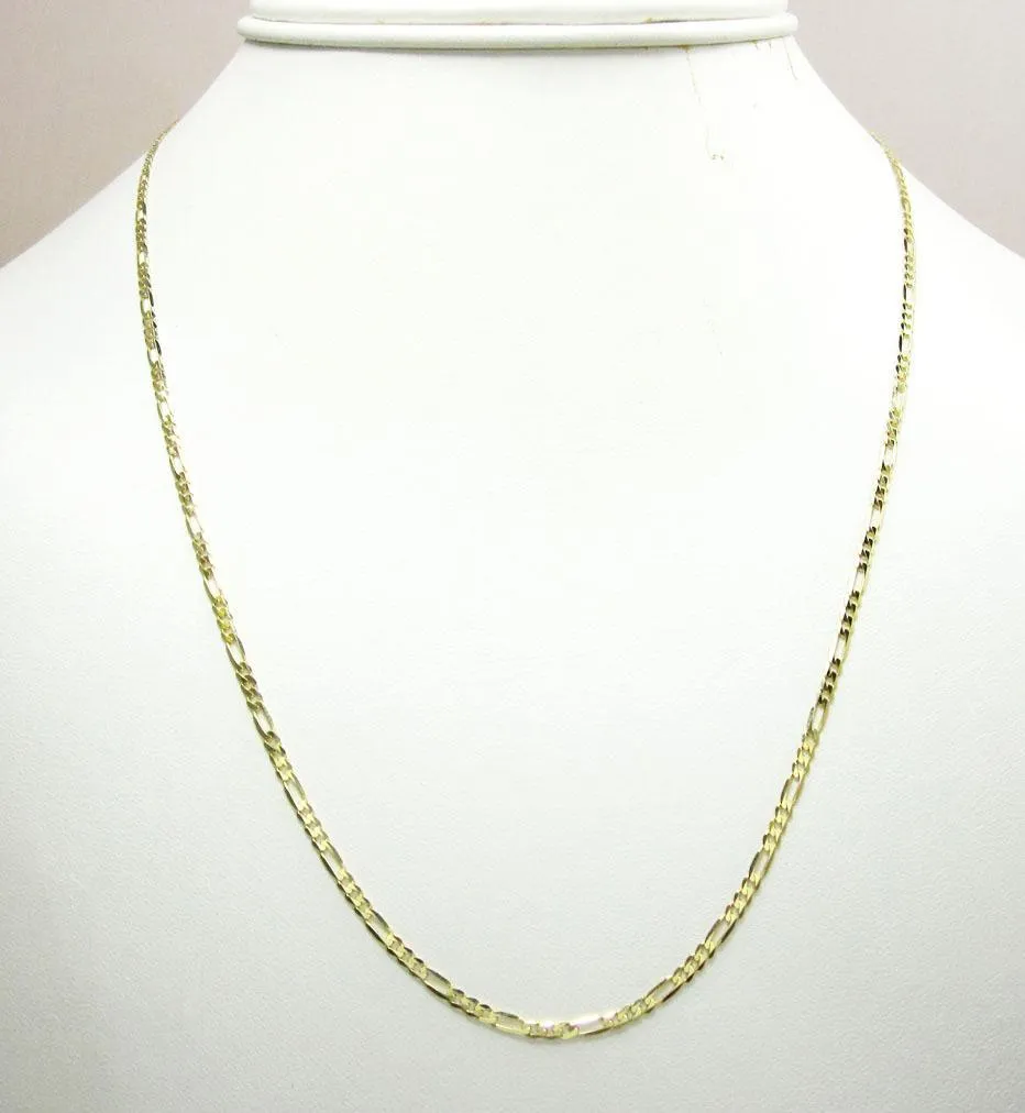 14K Yellow Gold Classic Figaro Chain 2MM