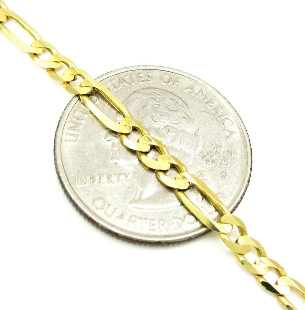 14K Yellow Gold Classic Figaro Chain 3MM