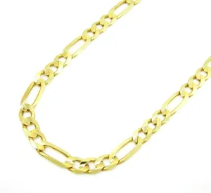 14K Yellow Gold Classic Figaro Chain 6MM