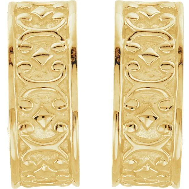 14K Yellow Gold Metal Fashion Earring