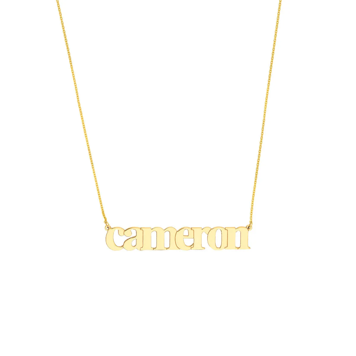 14kt Gold Classic Nameplate Necklace