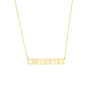 14kt Gold Classic Nameplate Necklace