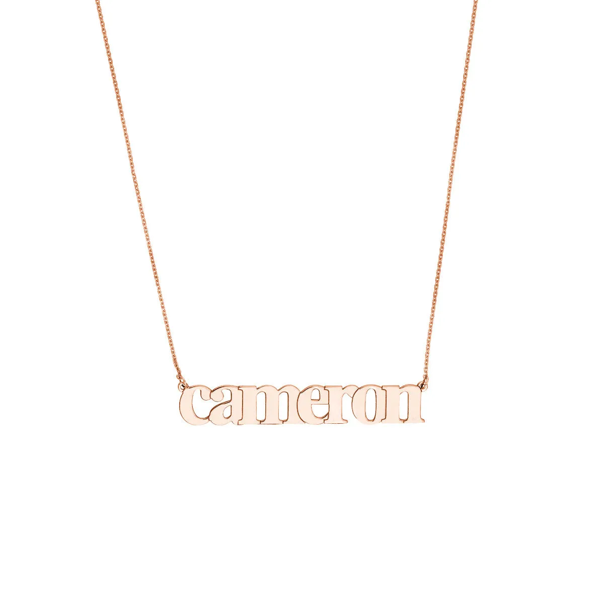14kt Gold Classic Nameplate Necklace