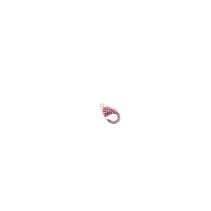 14KY .24 CT PINK SAPPHIRE LOCK CLASP 7.50X14.50MM