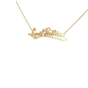 18K YELLOW GOLD LOUIS VUITTON SIGNATURE DIAMOND NECKLACE