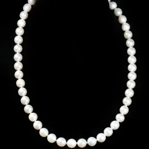 18K Yellow Gold Pearl and Diamond Necklace