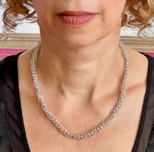 19.25" Handcrafted 925 Sterling Silver 8mm Spinner Necklace with Toggle Clasp