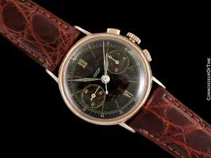 1940's Tissot Rare Omega 28.9 (Lemania 13CH) Vintage Mens Midsize Chrongraph - 14K Rose Gold