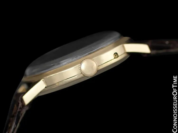 1949 Jaeger-LeCoultre Vintage Mens Triple Date Moon Phase Calendar Watch - 10K Gold Filled