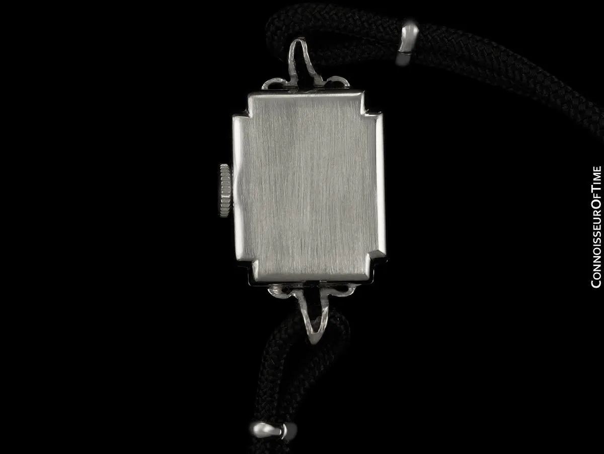 1950's Rolex Ladies Vintage Cocktail Watch - 18K White Gold & Diamonds