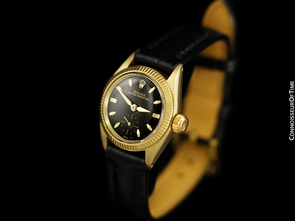 1960 Rolex Oyster Perpetual Ladies Automatic Vintage Watch - 14K Gold