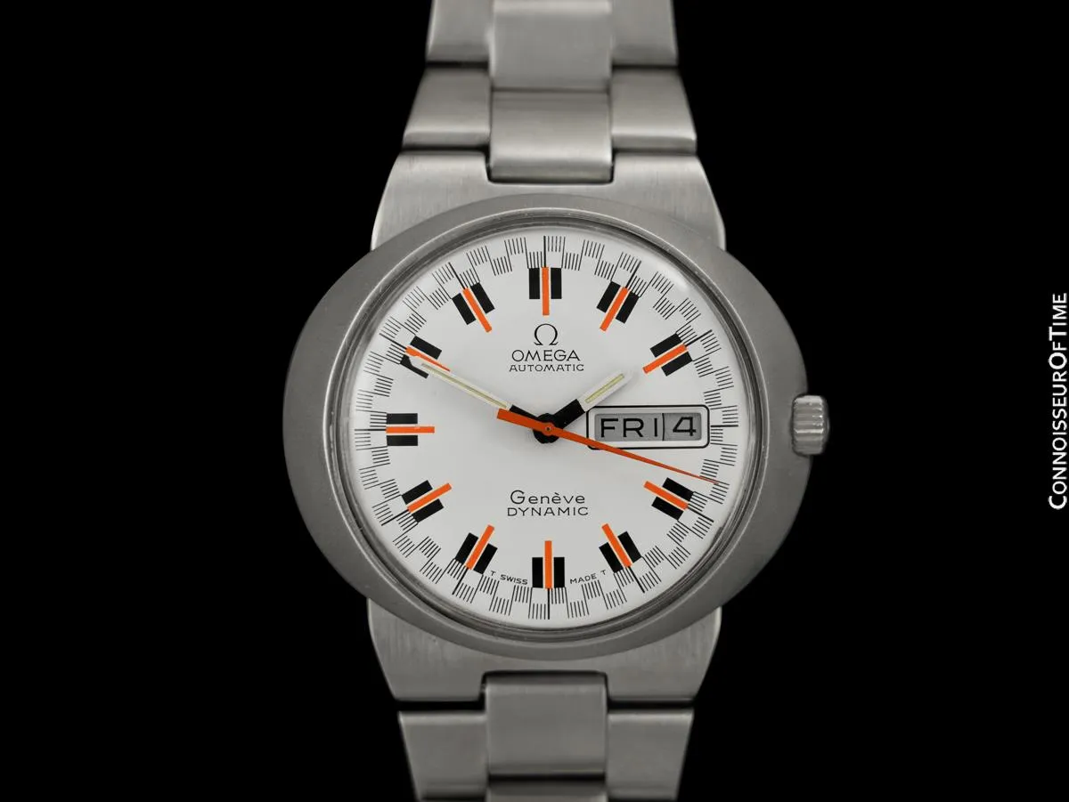 1960's Omega Dynamic Vintage Mens Day Date Watch with Racing Dial - Stainless Steel