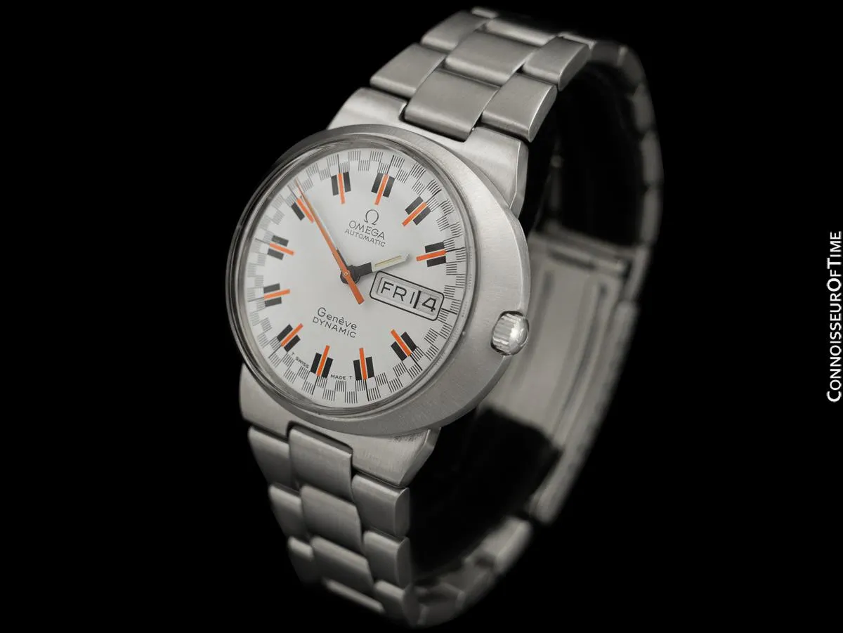 1960's Omega Dynamic Vintage Mens Day Date Watch with Racing Dial - Stainless Steel