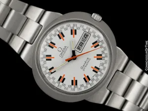 1960's Omega Dynamic Vintage Mens Day Date Watch with Racing Dial - Stainless Steel