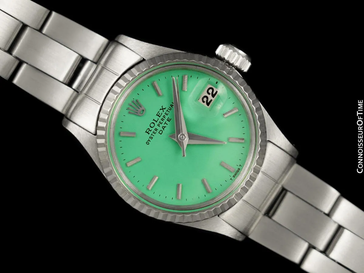 1962 Rolex Classic Vintage Ladies Date Datejust Watch - Stainless Steel & 18K White Gold