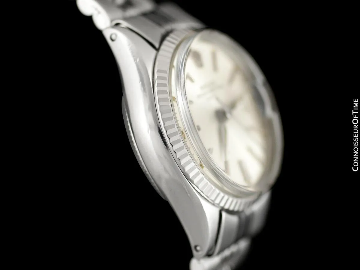 1963 Rolex Classic Vintage Ladies Date Datejust Watch, Silver Dial - Stainless Steel & 18K White Gold