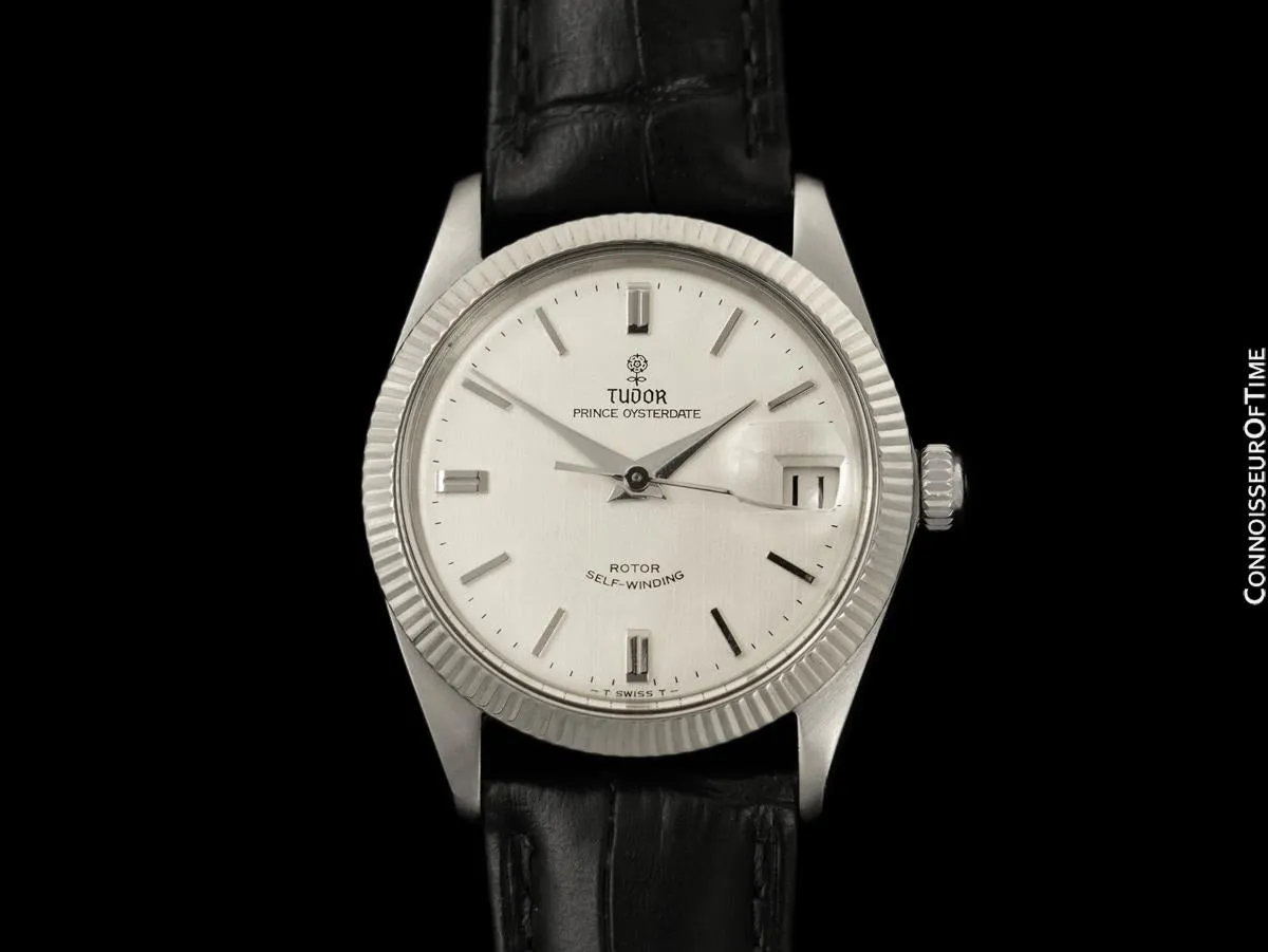1967 Tudor (Rolex) Prince Oysterdate Vintage Mens Ref. 7996 Watch - Stainless Steel & 18K White Gold