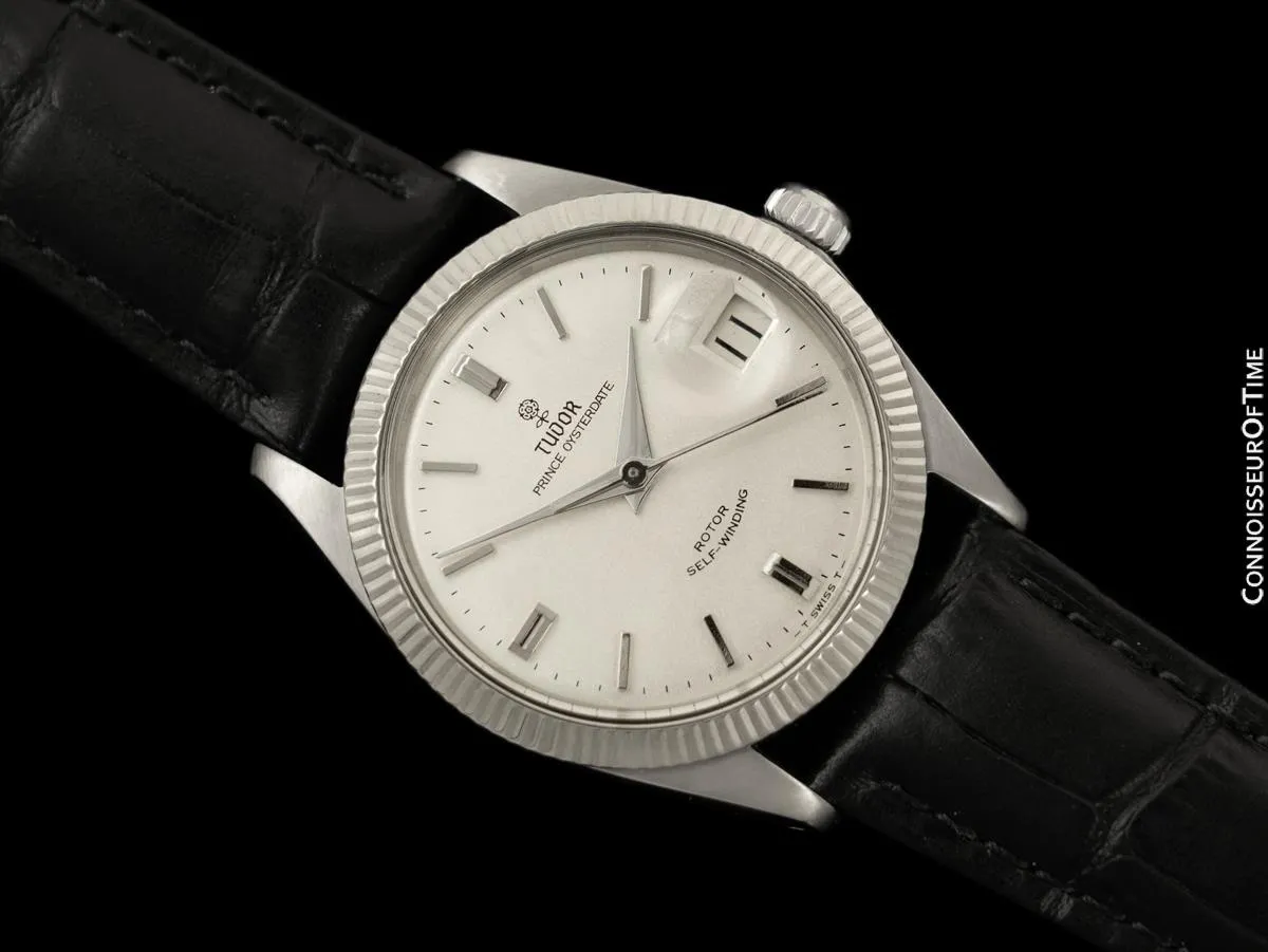 1967 Tudor (Rolex) Prince Oysterdate Vintage Mens Ref. 7996 Watch - Stainless Steel & 18K White Gold