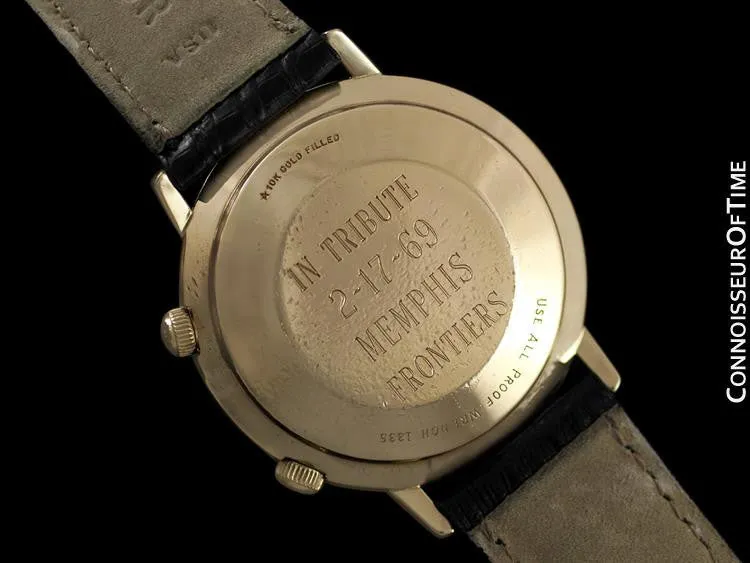 1969 Jaeger-LeCoultre Vintage Mens Memovox Alarm Reveil, Automatic - 10K Gold Filled
