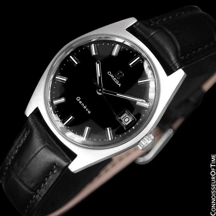 1969 Omega Geneve Vintage Mens Watch, Quick-Setting Date - Stainless Steel