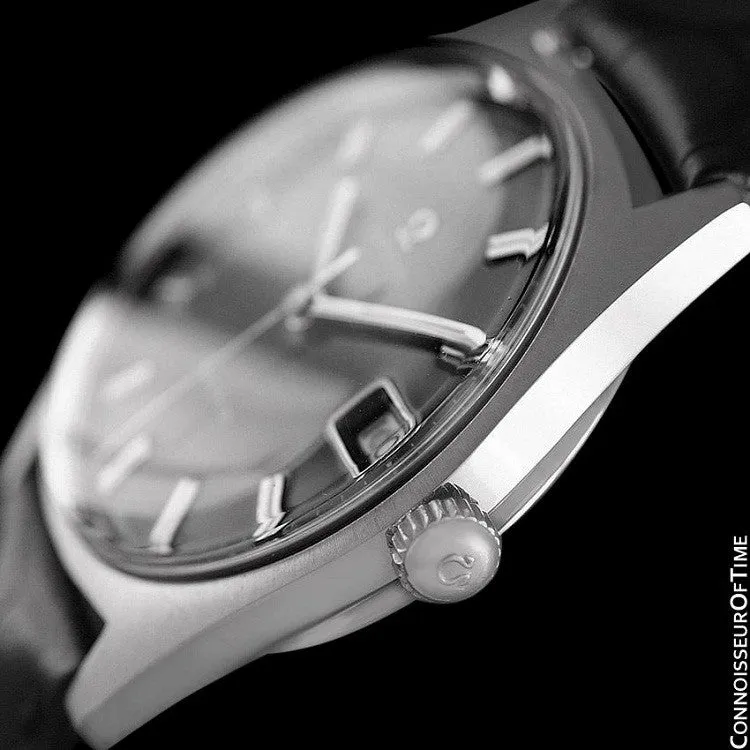 1969 Omega Geneve Vintage Mens Watch, Quick-Setting Date - Stainless Steel