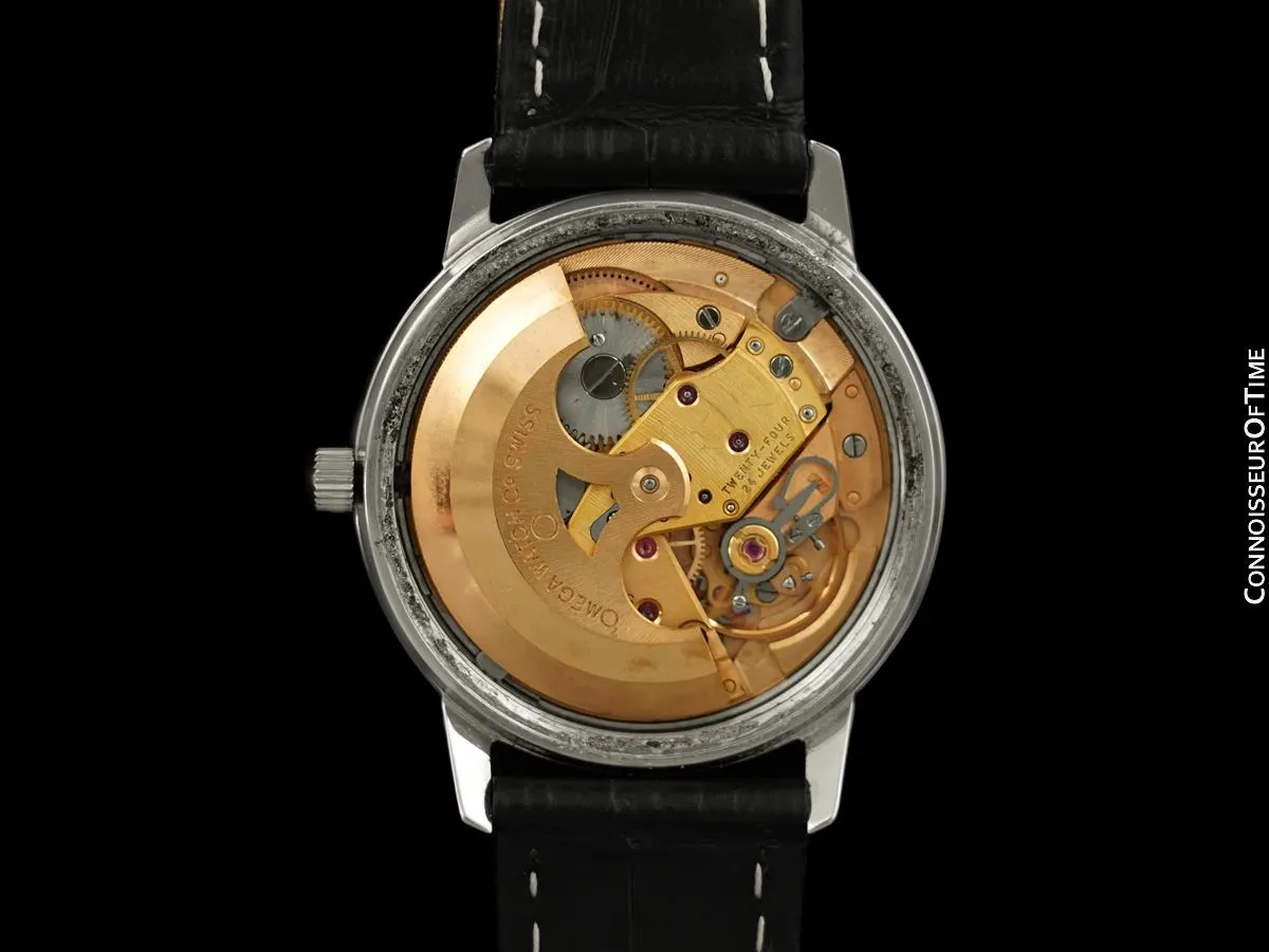 1969 Omega Seamaster Geneve Mens Vintage Watch with 565 Movement, Automatic, Quick-Setting Date - Stainless Steel