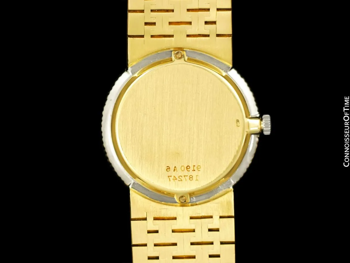 1970 Piaget Ladies Vintage Tiger Eye 18K Gold & Factory Piaget Diamond Watch & Ring - Boxes & Papers