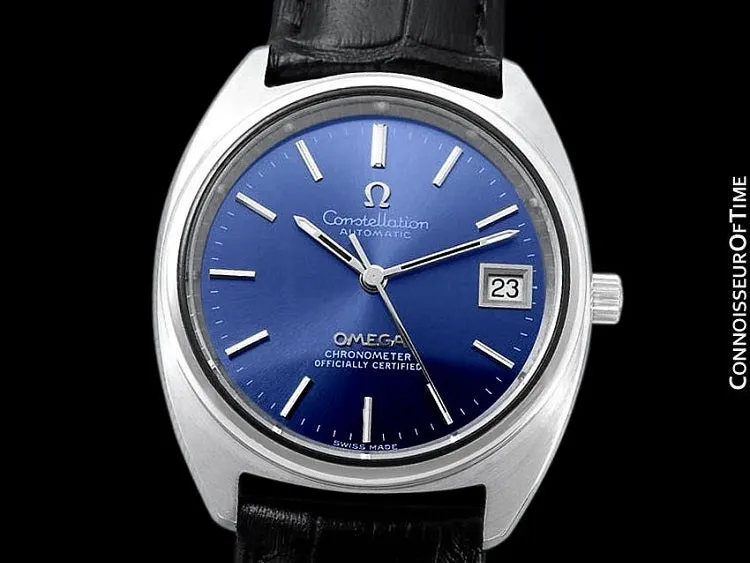 1973 Omega Constellation "C" Chronometer Vintage Mens Calendar Date Watch - Stainless Steel