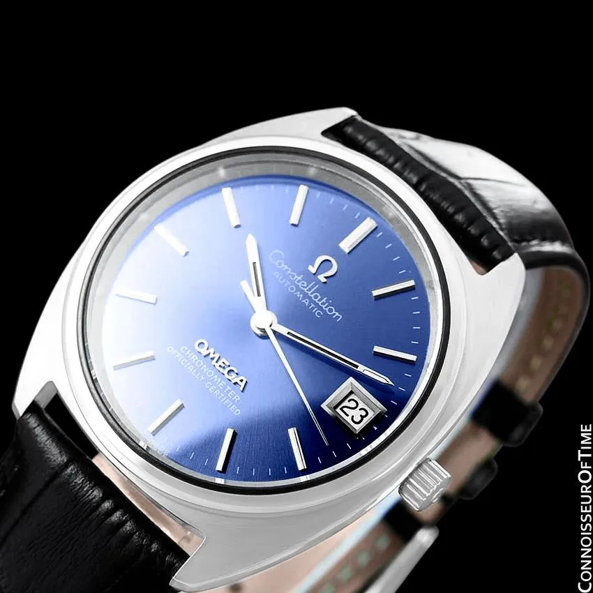 1973 Omega Constellation "C" Chronometer Vintage Mens Calendar Date Watch - Stainless Steel