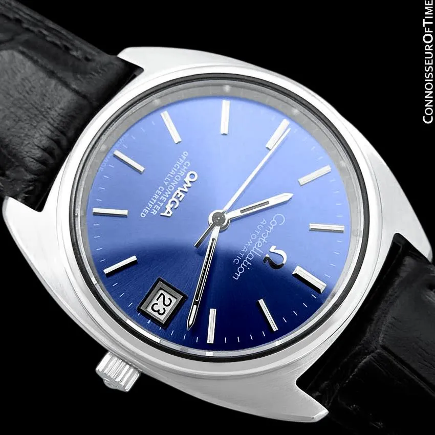 1973 Omega Constellation "C" Chronometer Vintage Mens Calendar Date Watch - Stainless Steel