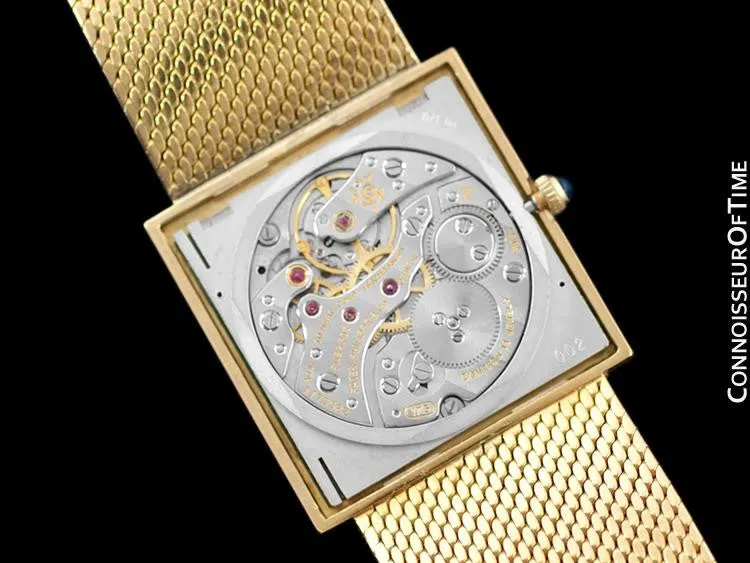 1975 Patek Philippe Vintage Mens Gondolo Ultra Thin Bracelet Watch - 18K Gold
