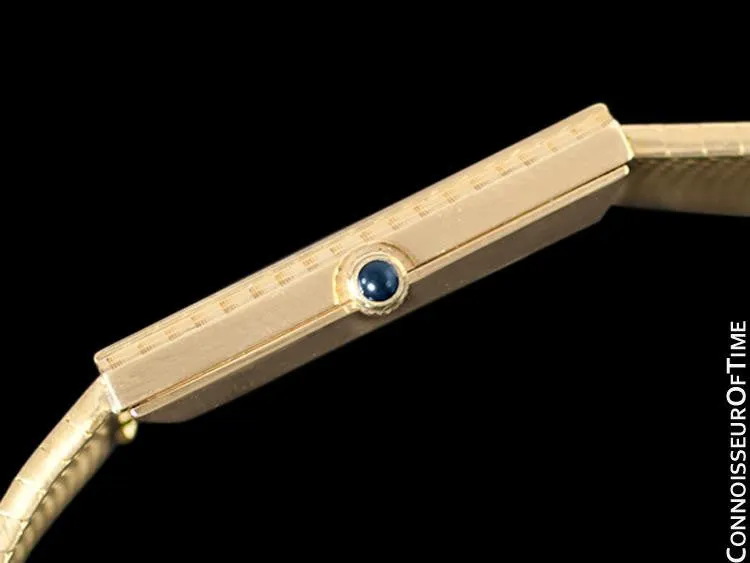 1975 Patek Philippe Vintage Mens Gondolo Ultra Thin Bracelet Watch - 18K Gold